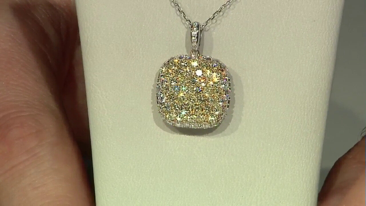 Video 14K SI2 Yellow Diamond Gold Necklace (CIRARI)