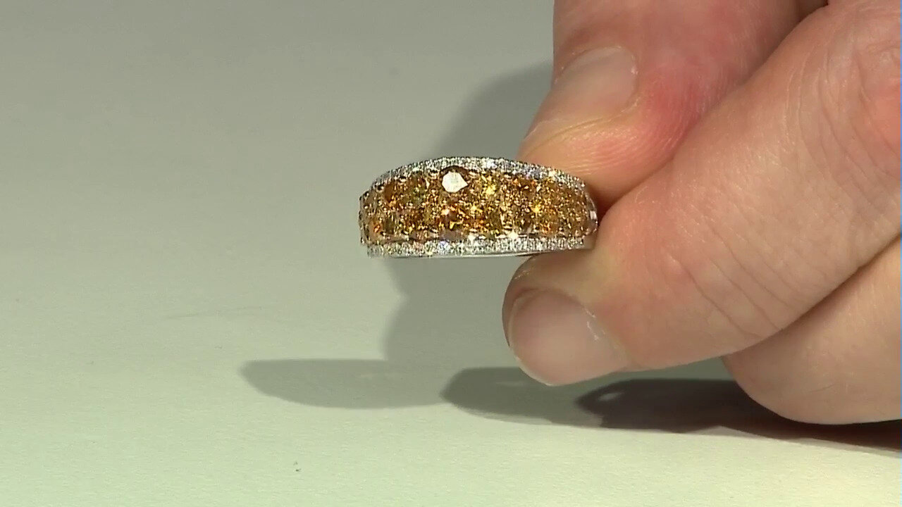 Video 14K SI2 Orange Diamond Gold Ring (CIRARI)