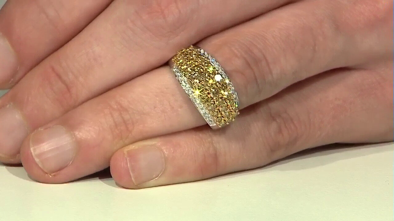 Video Gouden ring met SI2 Fancy Diamanten (CIRARI)