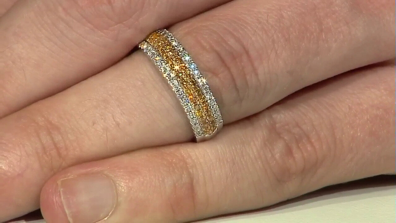 Video 14K SI2 Fancy Diamond Gold Ring (CIRARI)