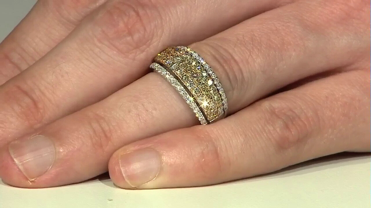 Video 14K SI2 Fancy Diamond Gold Ring (CIRARI)