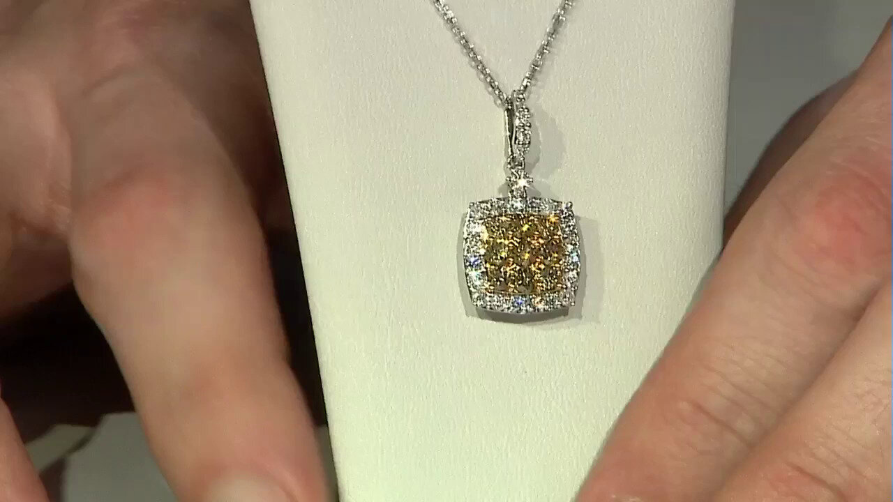 Video 14K SI2 Fancy Diamond Gold Necklace (CIRARI)