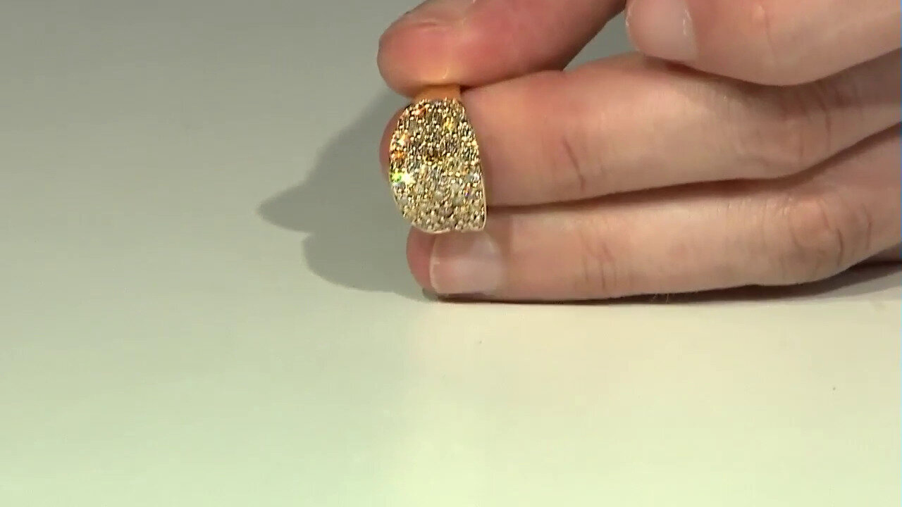 Video Gouden ring met SI2 Fancy Diamanten (CIRARI)