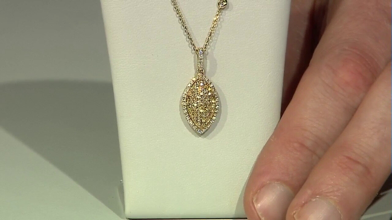 Video 14K SI2 Fancy Diamond Gold Necklace (CIRARI)