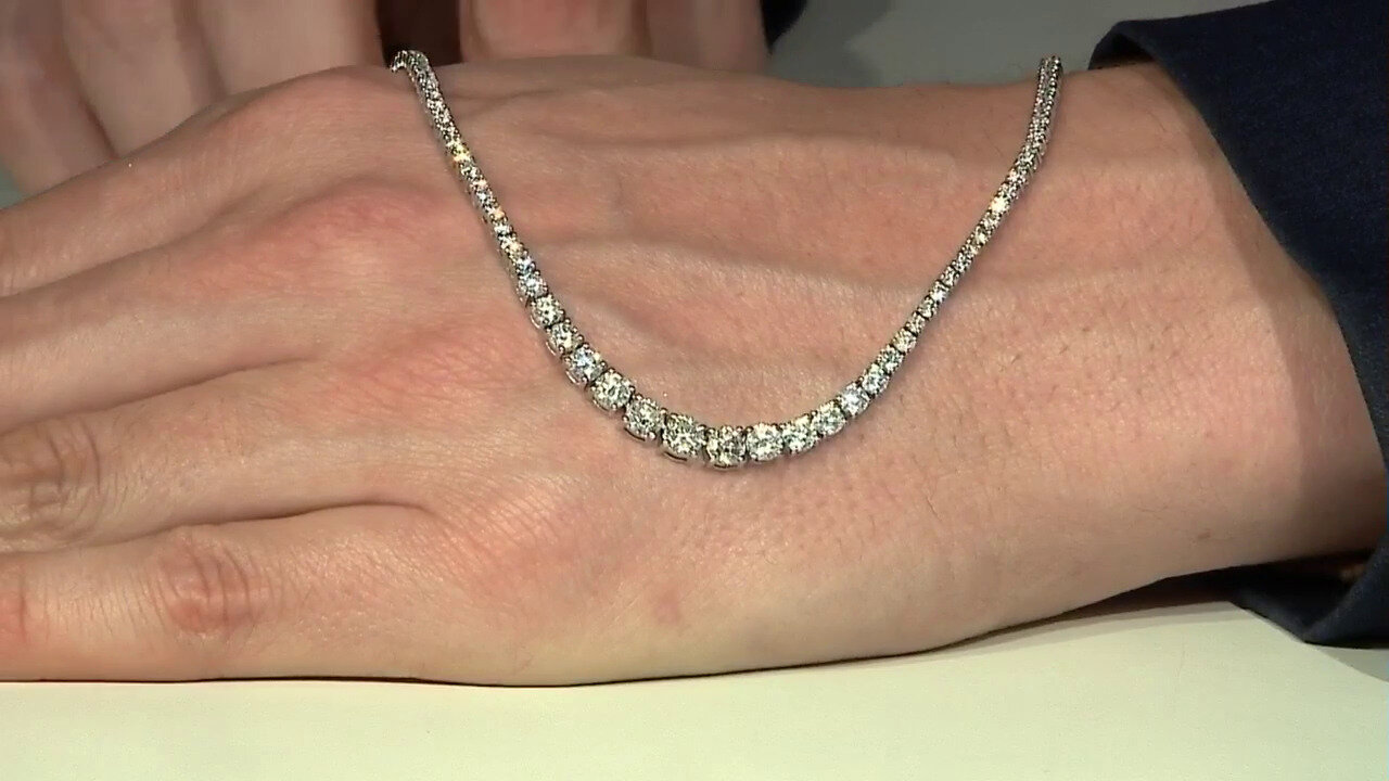 Video 14K I1 (H) Diamond Gold Necklace (CIRARI)