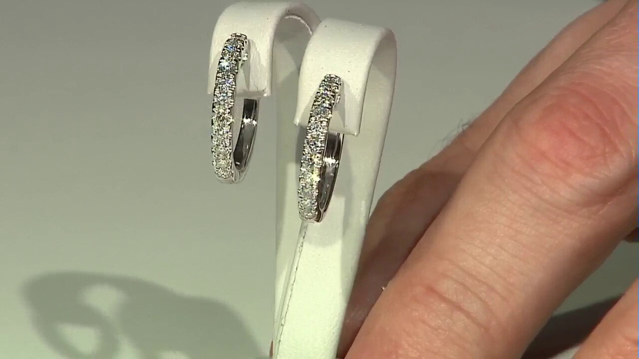 Video 14K I1 (H) Diamond Gold Earrings (CIRARI)