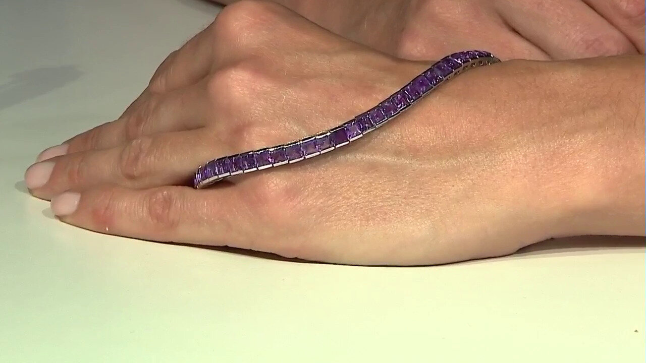 Video Zambian Amethyst Silver Bracelet