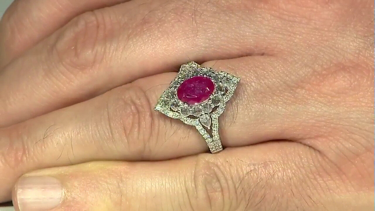 Video 14K AAA Mozambique Ruby Gold Ring (CIRARI)