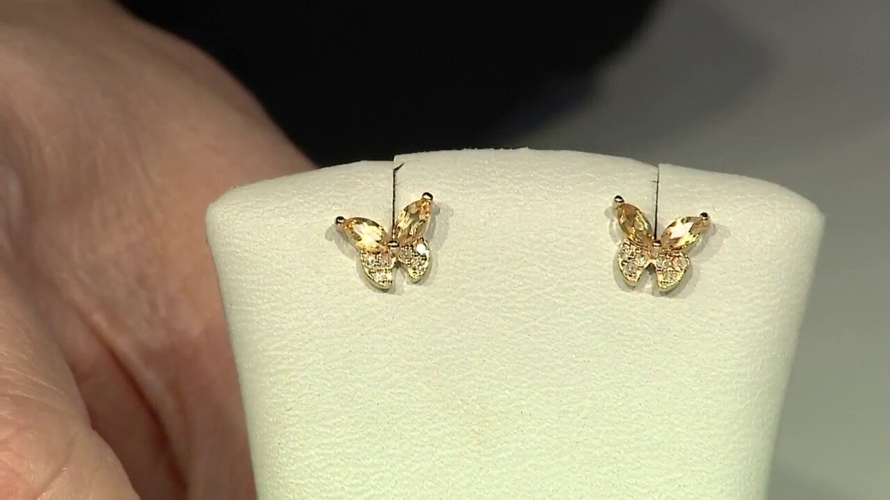 Video Citrine Silver Earrings