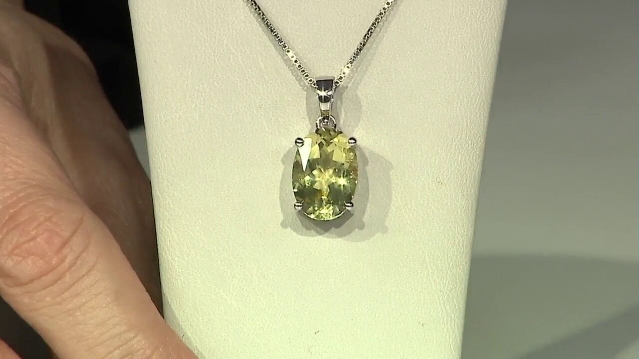 Video Lemon Quartz Silver Pendant