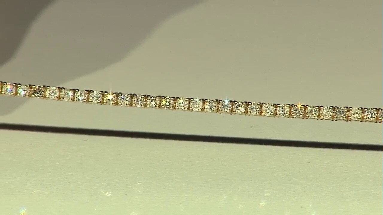 Video 14K I1 (H) Diamond Gold Bracelet (CIRARI)