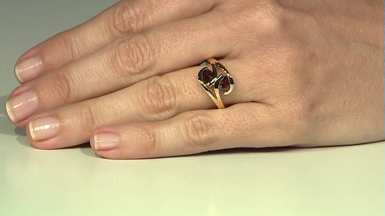 Video Zilveren ring met roze zirkonen