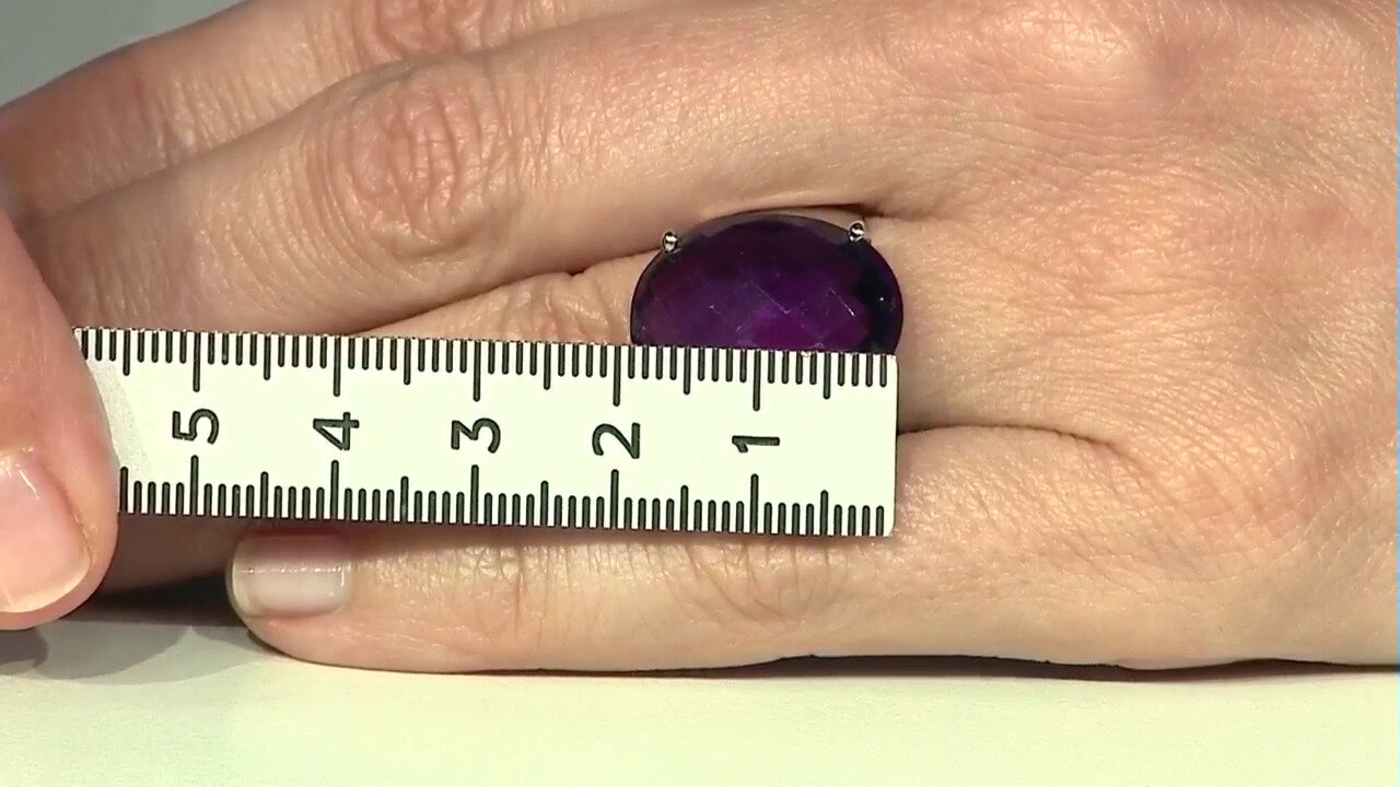 Video Zambian Amethyst Silver Ring