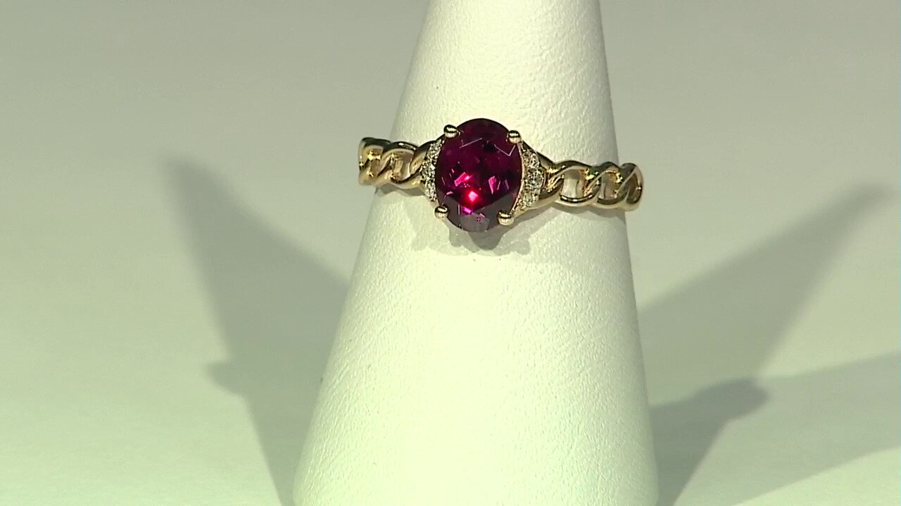 Video 10K Rhodolite Gold Ring