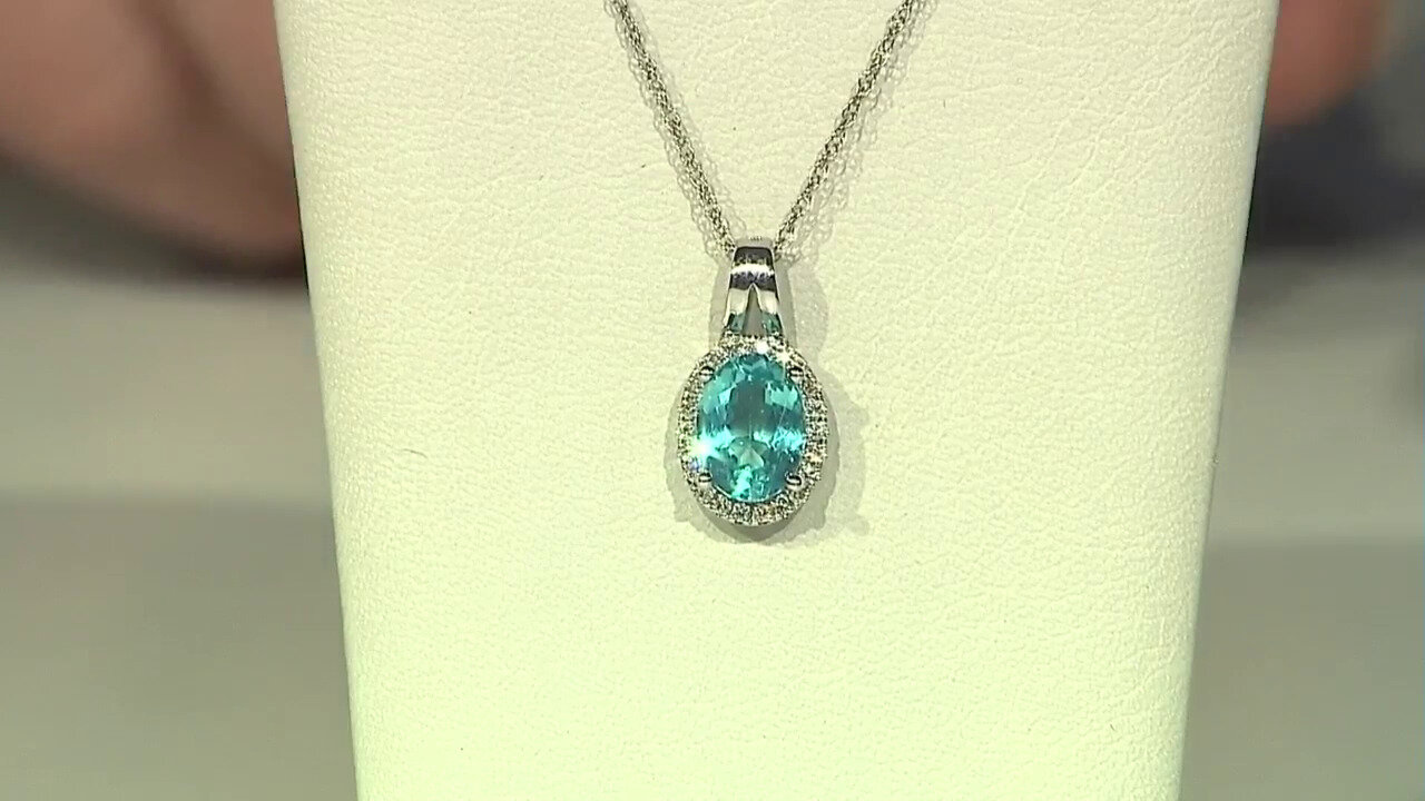 Video 10K Blue Apatite Gold Necklace