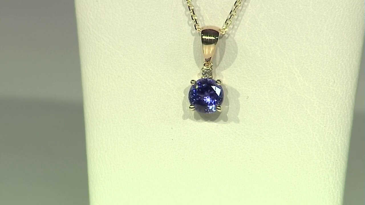 Video 10K AAA Tanzanite Gold Necklace