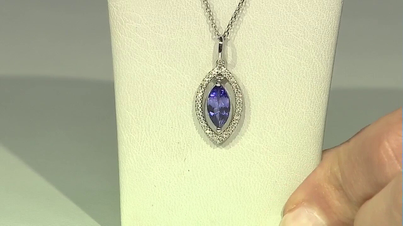 Video 10K AAA Tanzanite Gold Necklace