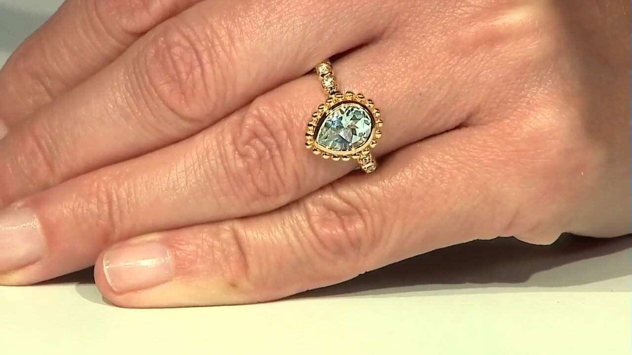 Video Sky Blue Topaz Silver Ring