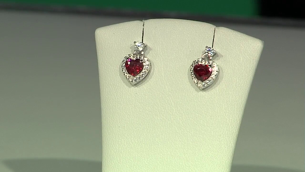 Video Rhodolite Silver Earrings