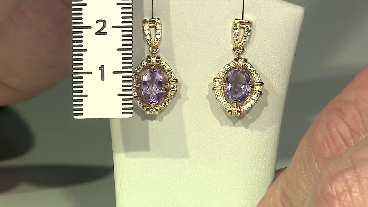 Video Bolivian Amethyst Silver Earrings