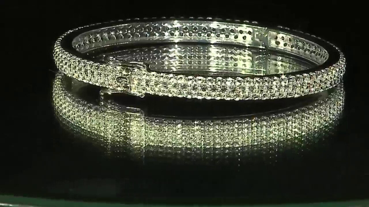 Video Brazalete en plata con Topacio blanco