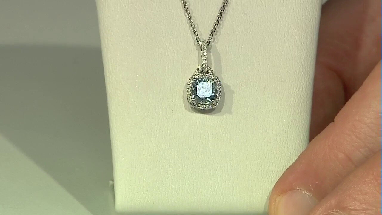 Video 10K AAA Brazilian Aquamarine Gold Necklace