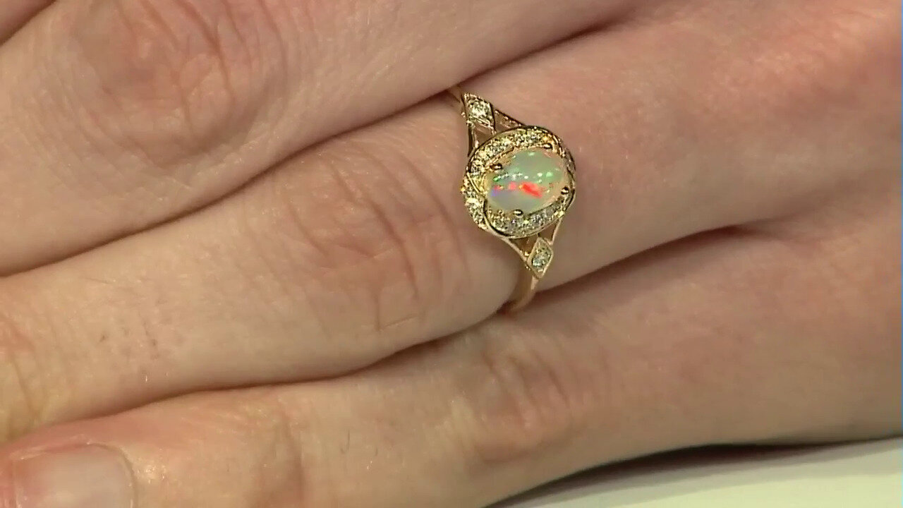 Video 10K AAA Welo Opal Gold Ring