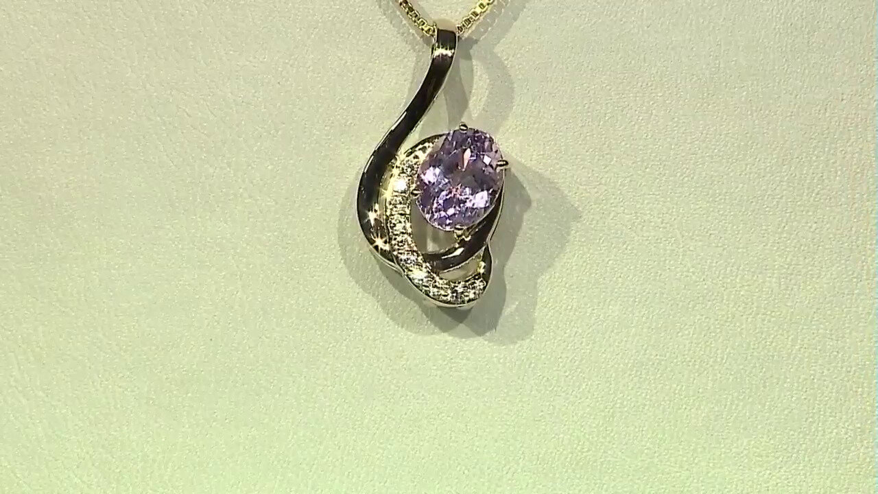 Video 9K Patroke Kunzite Gold Pendant