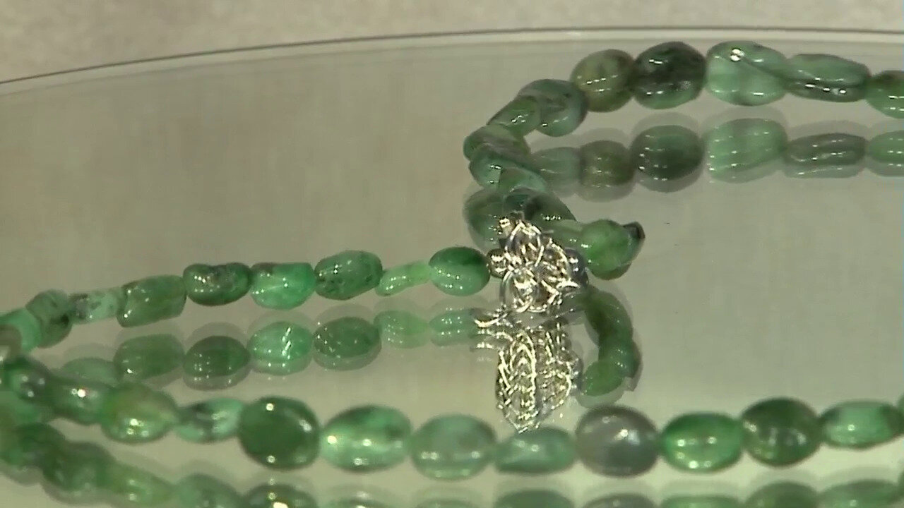 Video Socoto Emerald Silver Necklace