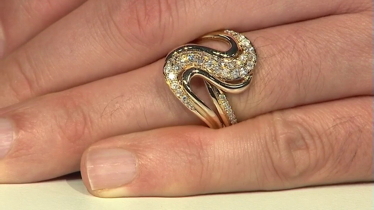 Video 14K I1 (H) Diamond Gold Ring (CIRARI)