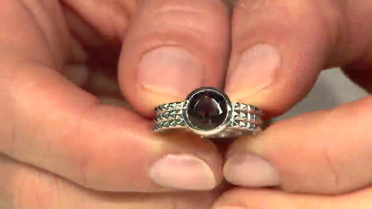 Video Smoky Quartz Silver Ring