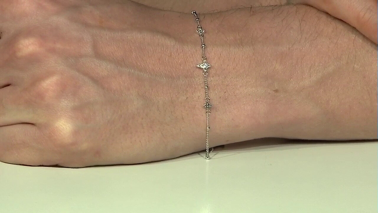 Video Brazalete en plata con Topacio blanco