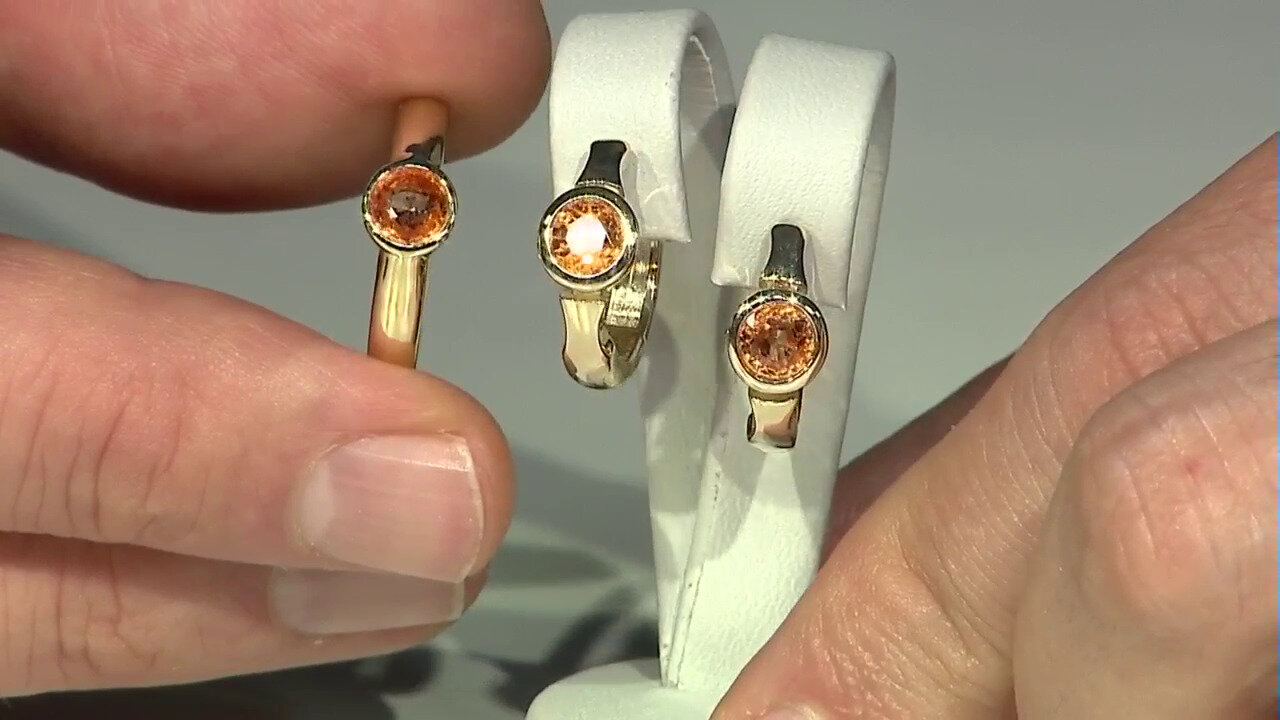 Video Bague en or et Grenat mandarine (CUSTODANA)