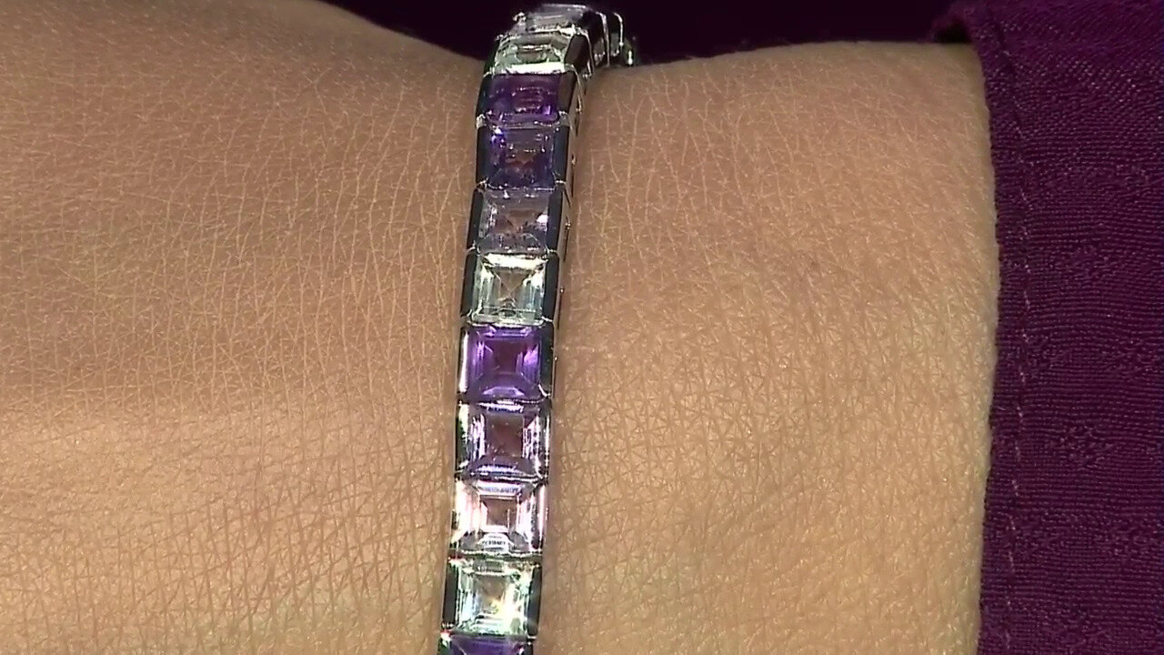 Video White Topaz Silver Bracelet