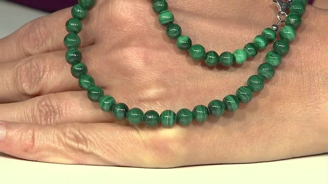 Video Malachite Silver Necklace