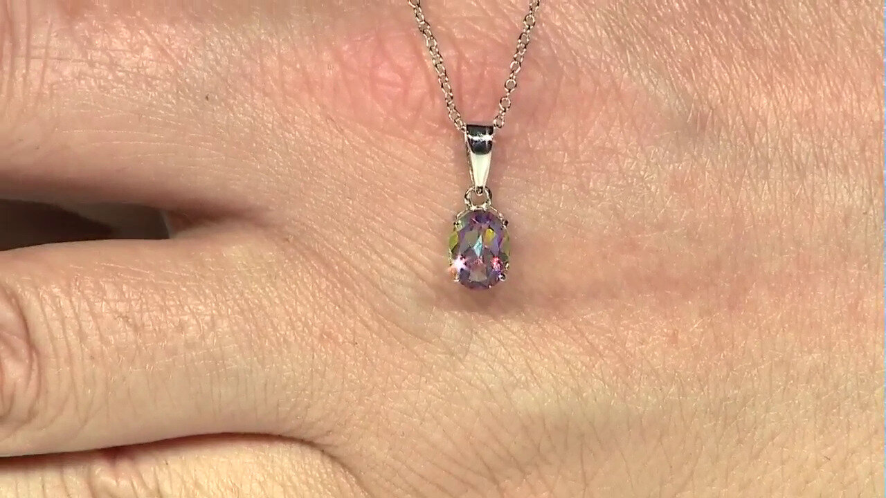 Video Aurora Mystic Quartz Silver Necklace