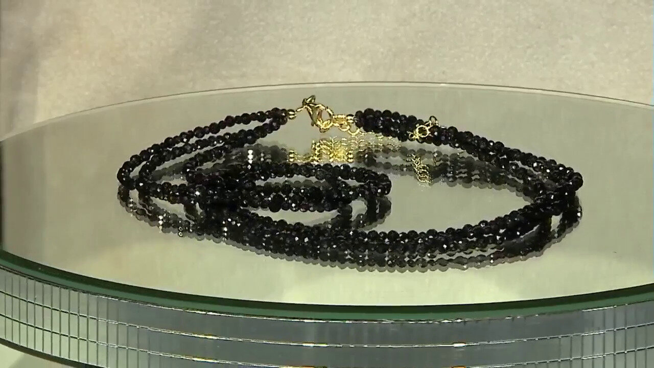 Video Black Spinel Silver Necklace