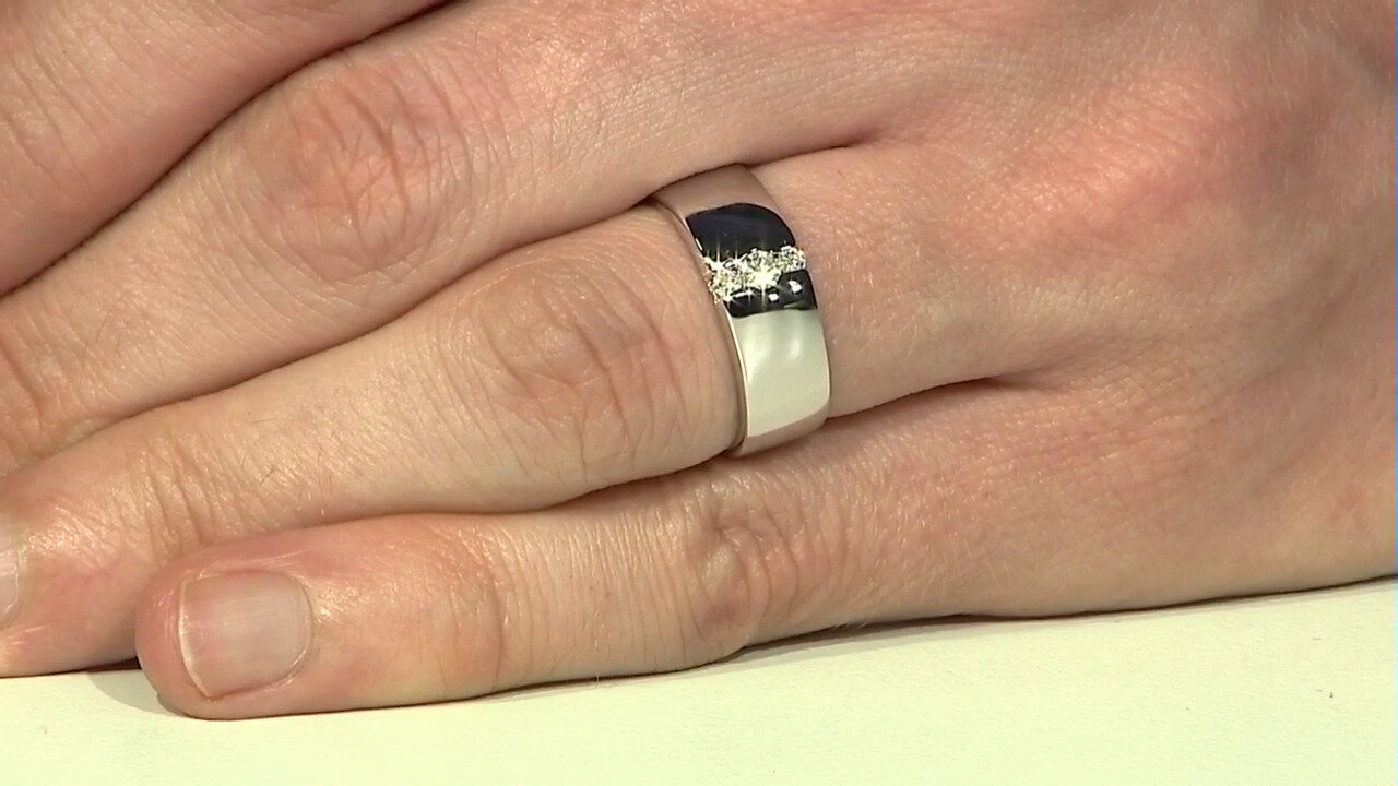 Video I2 (H) Diamond Silver Ring (de Melo)