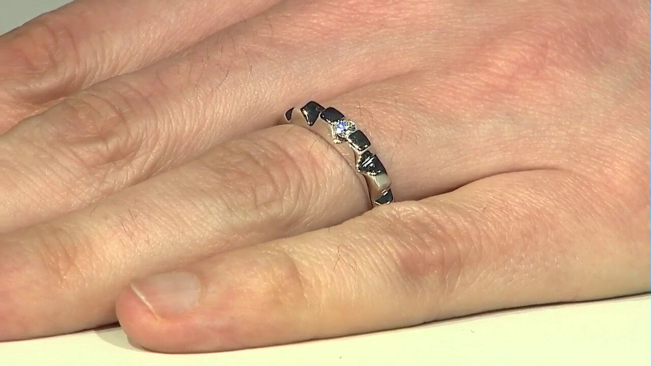 Video Anello in argento con Diamante I2 (H) (de Melo)