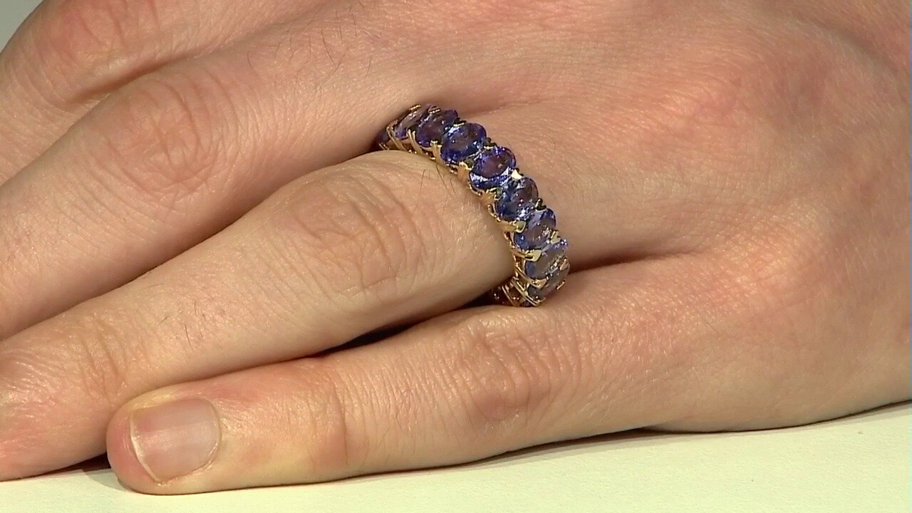 Video 9K AAA Tanzanite Gold Earrings (de Melo)