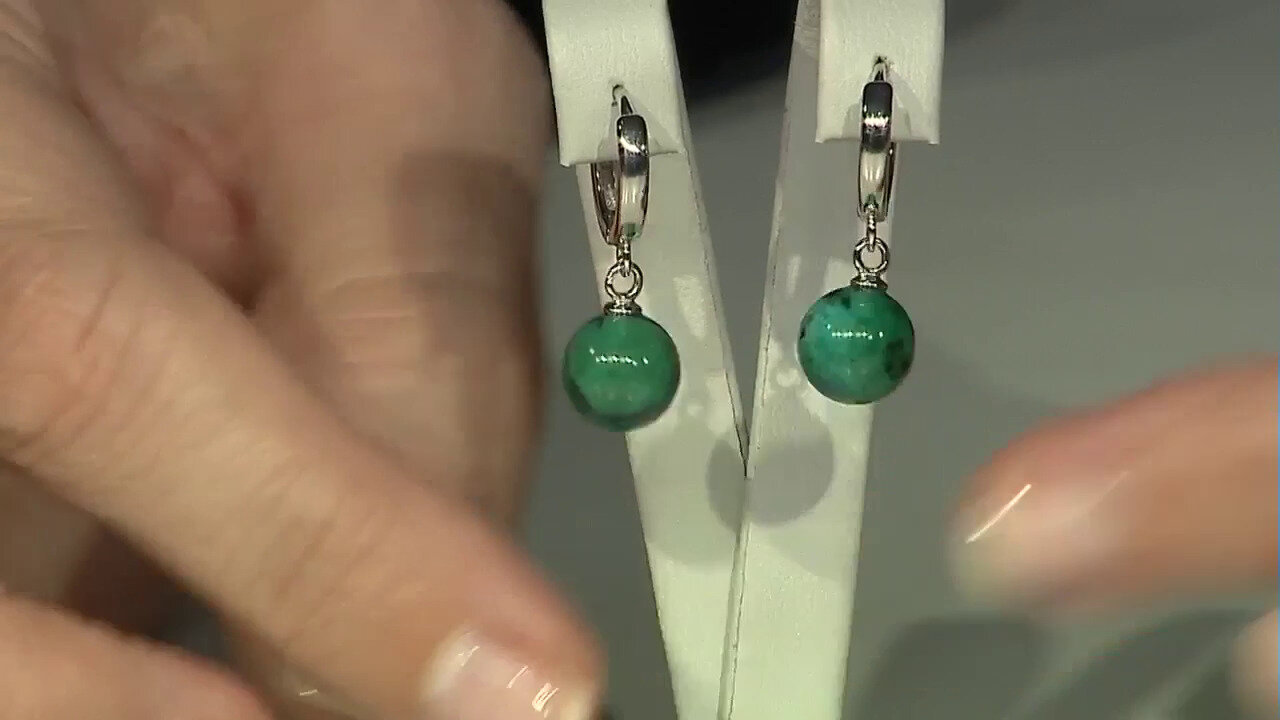 Video Boucles d'oreilles en argent et Chrysocolle