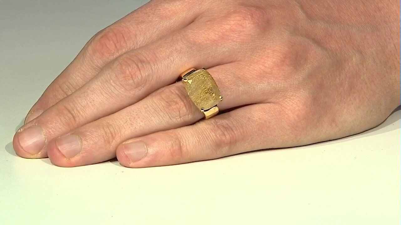 Video Zilveren ring met een rutielkwarts