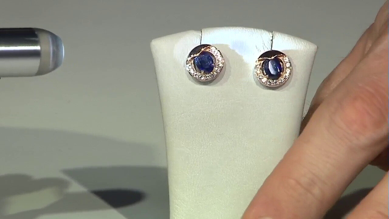 Video Madagascar Blue Sapphire Silver Earrings