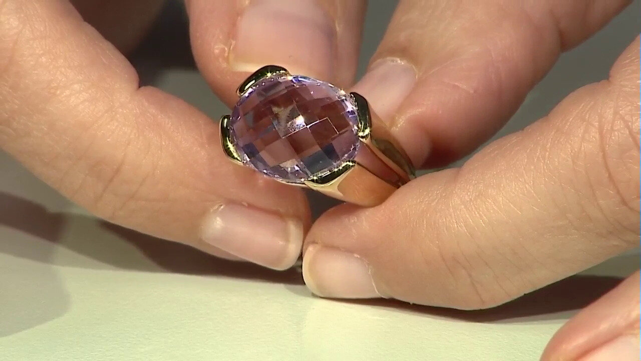 Video Rose de France Amethyst Silver Ring