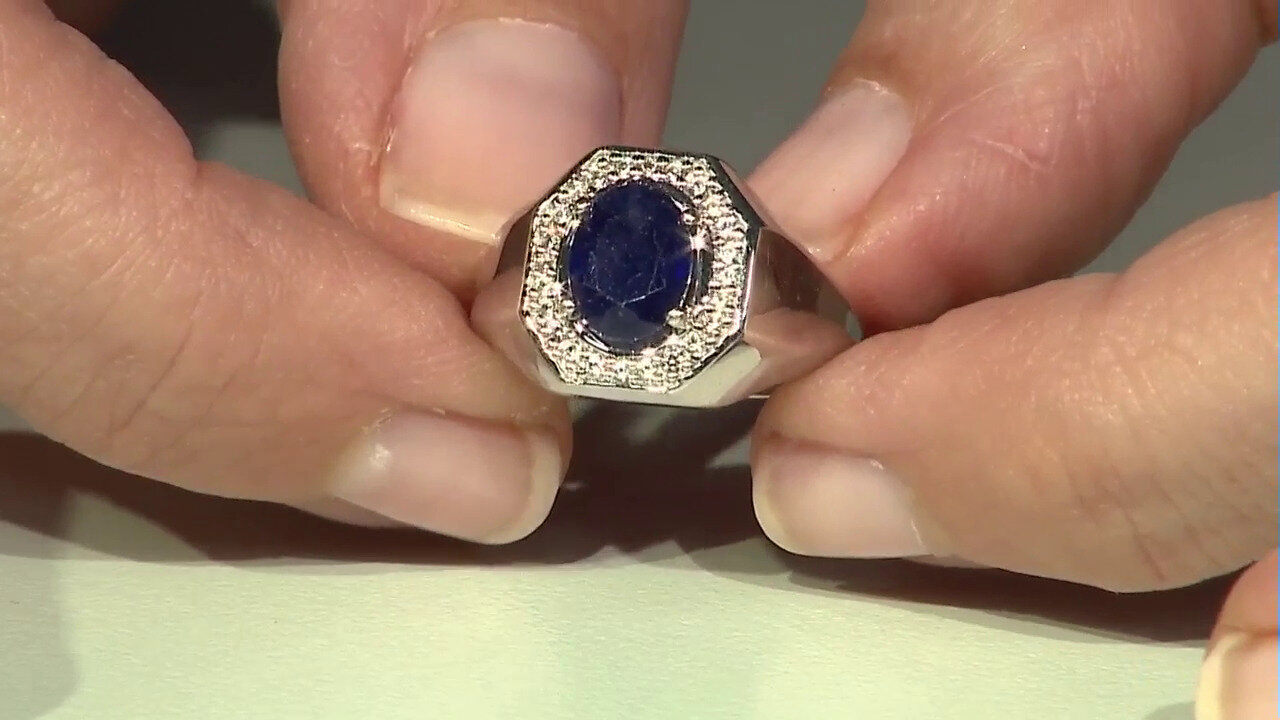 Video Madagascar Blue Sapphire Silver Ring