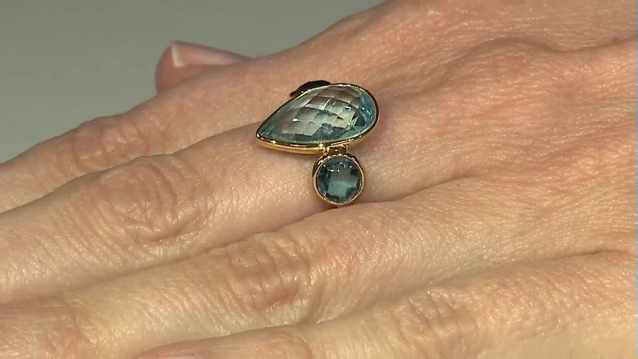 Video Sky Blue Topaz Silver Ring