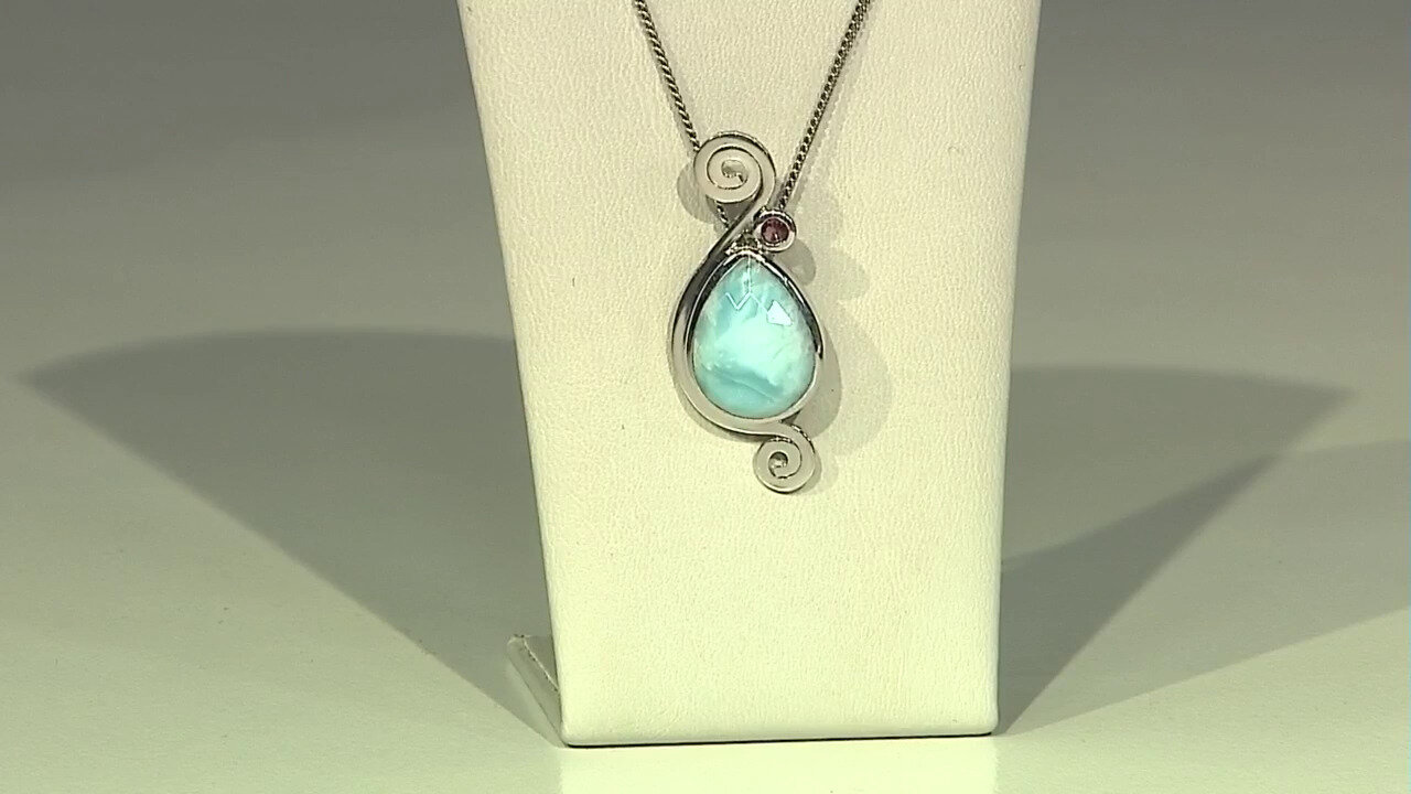 Video Colgante en plata con Larimar