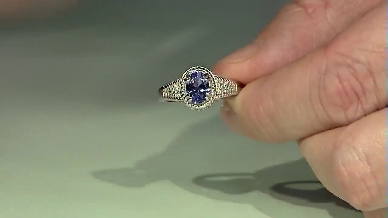 Video Tanzanite Silver Ring