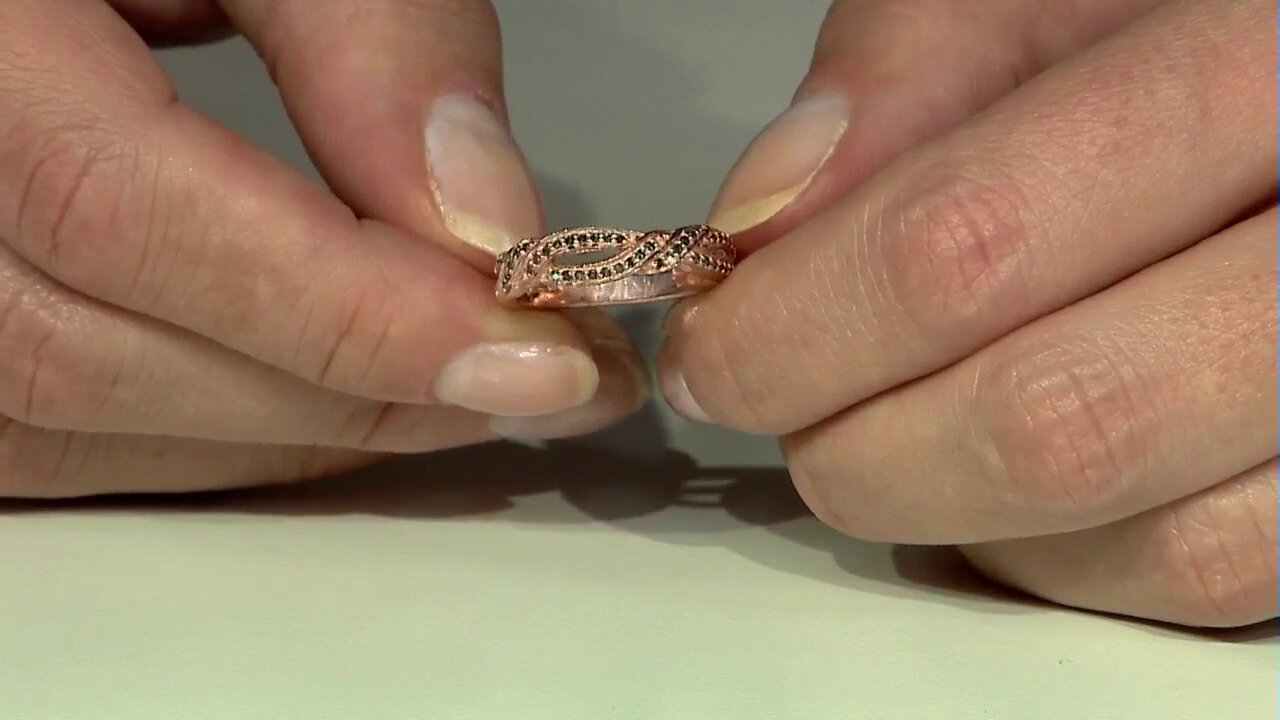Video Fancy-Diamant-Silberring