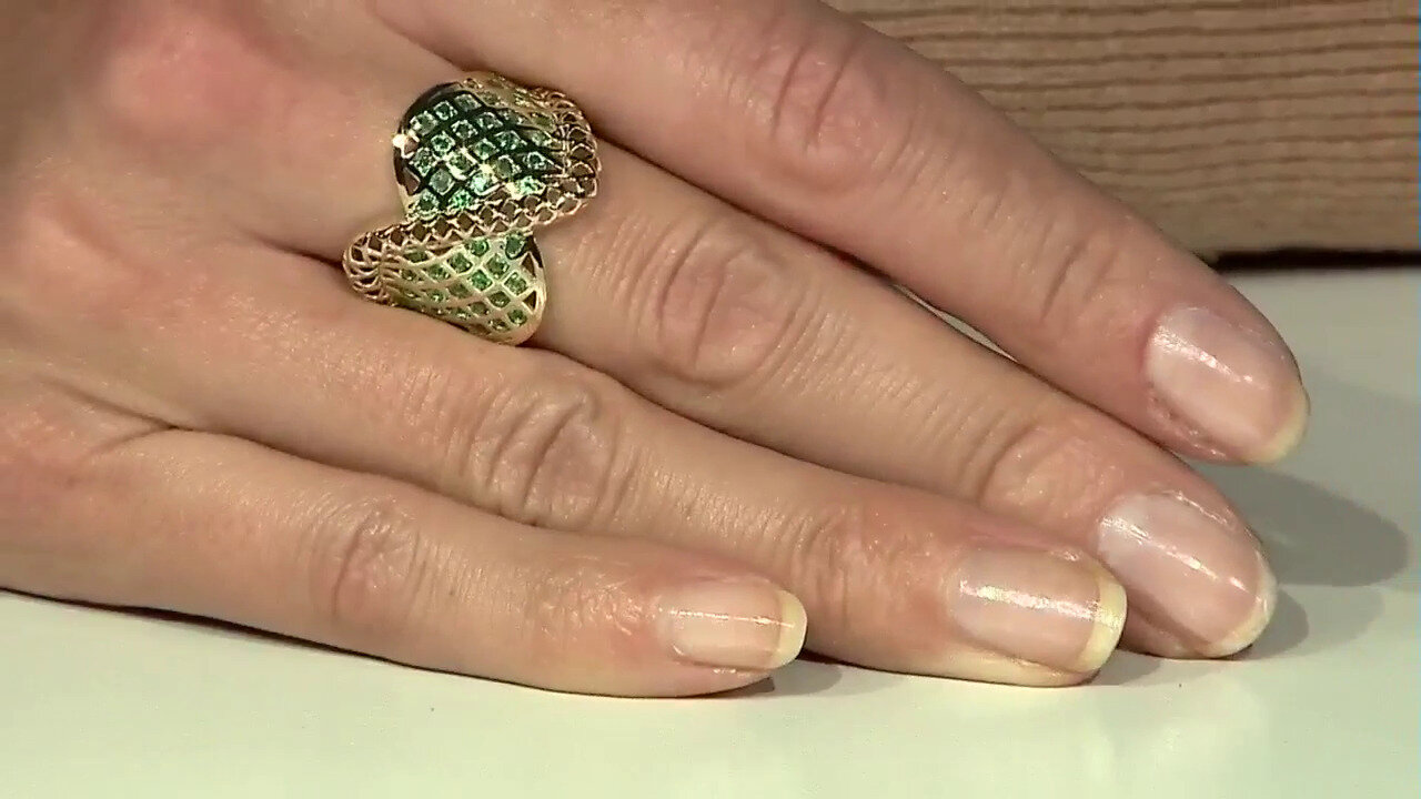 Video 9K Colombian Emerald Gold Ring (Ornaments by de Melo)